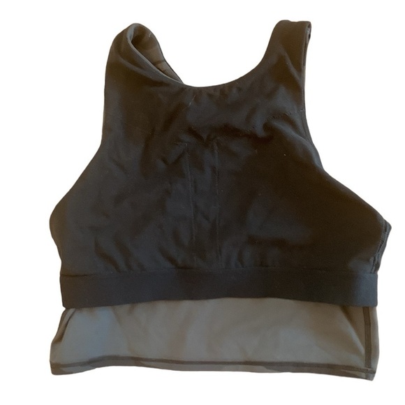 Athleta Longline Camo Black and Gray Sports Bra Size S - Picture 3 of 4